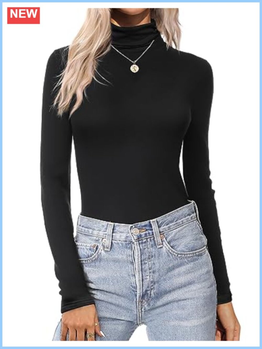 Women's Turtleneck Top Long Sleeve Slim Fit Base Layer Thermal Shirt
